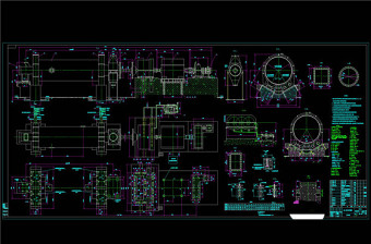 磨机总图CAD机械图纸