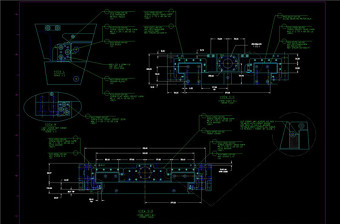 十字滑台装配图CAD机械图纸