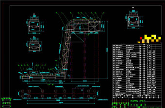 大倾角皮带机总图CAD机械图纸
