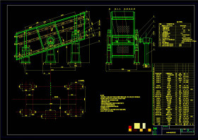 振动筛CAD机械图纸