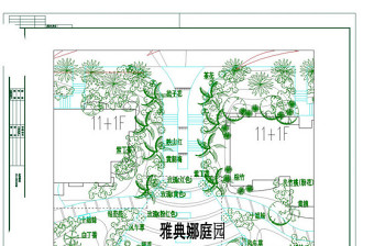 雅典娜绿化配置平面图CAD图纸