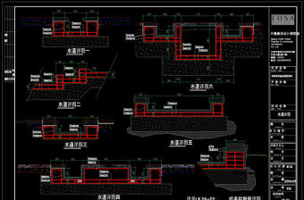 水渠详图cad图纸