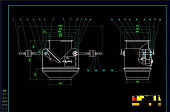 缓冲锁气器CAD机械图纸