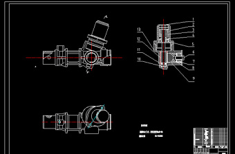 齿轮齿条式转向器CAD图纸下载