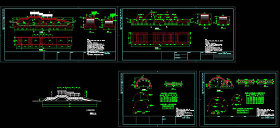 景观桥适合公园cad图纸