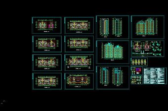 某市花园式高层住宅全套cad施工图