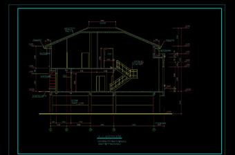 别墅cad剖面图