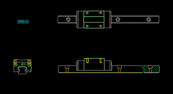 BRX方形直线导轨CAD图纸