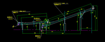 无轴螺旋输送机装配图CAD图纸