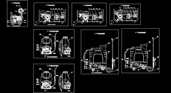 8种喷雾机外形图CAD图纸