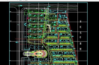 高层小区cad规划方案总平面设计图