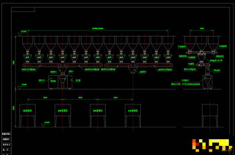 皮带机配料系统图CAD机械图纸