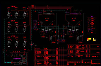 仓泵输送系统工艺布置图CAD机械图纸