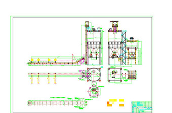 机械除渣设备布置系统详图CAD机械图纸
