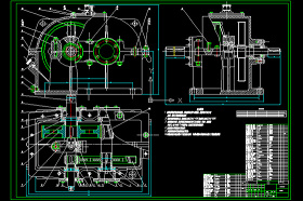 一种二级同轴式减速机装配图CAD图纸