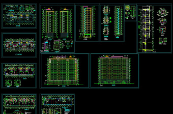 高层住宅全套cad施工图
