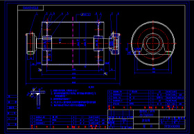 DTII型传改向滚筒装配图CAD图纸