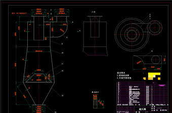 旋风筒CAD机械图纸