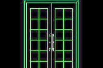 双扇门、推拉门、感应门、旋转门CAD图块素材53