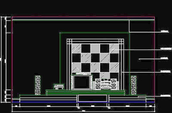 电视背景墙cad设计施工图8