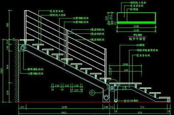 楼梯与栏杆cad详细施工图2