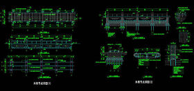 木桥节点施工详图cad图纸素材