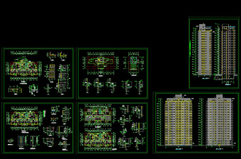 金海岸高层住宅cad施工图