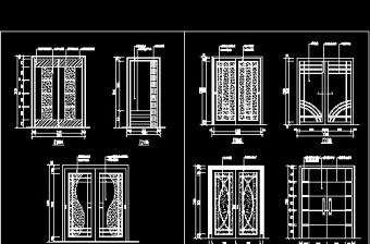 装饰门cad设计施工详图30
