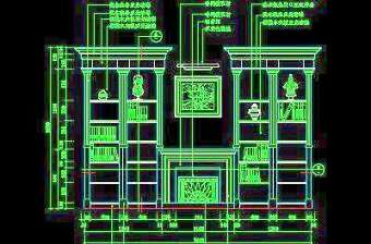书柜CAD详图素材38
