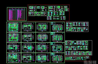 三层独立别墅CAD施工图