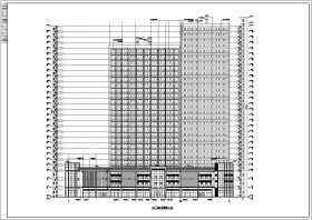 某地29层框架剪力墙结构体系高层办公楼建筑设计施工图纸