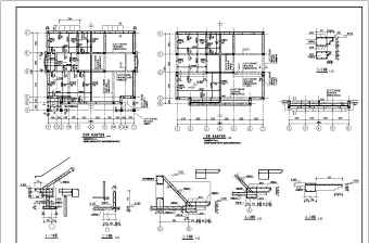 某地三层砖混结构独立别墅结构施工图