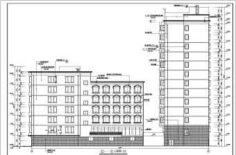 某地13层框架结构宾馆建筑方案设计图