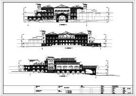 某地三层高尔夫球会所建筑设计方案图
