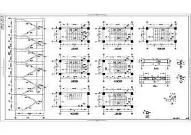 某工程板式楼梯、梁式楼梯、电梯机房节点详图