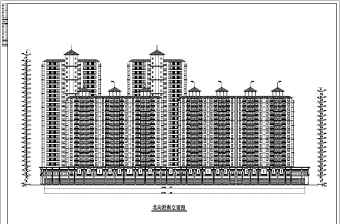 某城市高层沿街商住楼建筑设计方案图