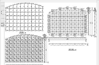山东某中学教学楼屋顶网架工程施工图
