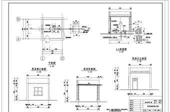 某水利工程管理站房cad设计施工图