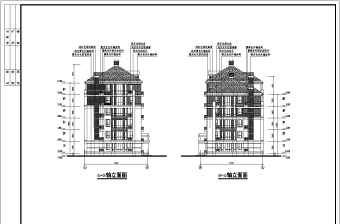 某地区六层框架结构住宅建筑方案图