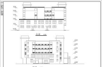 某中学综合楼及宿舍建筑设计cad方案图