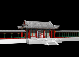 3D中式建筑模型