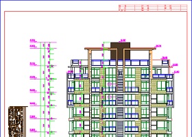 小高层住宅楼建筑设计施工CAD全套图纸