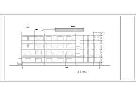 某大学局部五楼框架结构图书馆建筑设计施工图