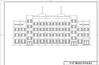 某地4层框架结构办公楼建筑设计方案图