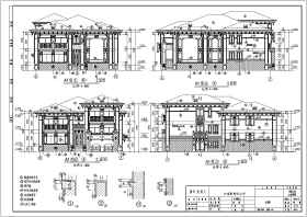 某地区三层中式别墅建筑设计施工图