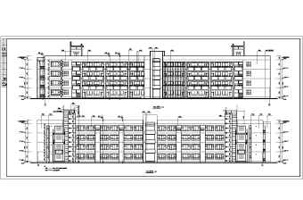 某大学四层框架结构教学楼建筑设计施工图纸