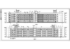 某大学四层框架结构教学楼建筑设计施工图纸