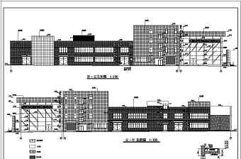某地局部四层框架结构汽车4S店建筑设计施工图纸