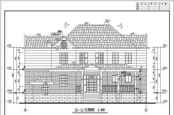 某地两层框架结构别墅建筑设计施工图纸