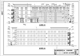 江苏某4层框架结构中学教学楼建筑方案图